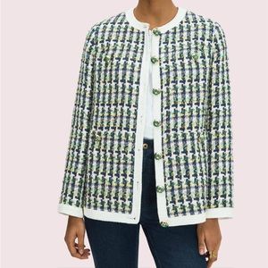 Kate Spade Pop Tweed Topper Jacket Size 8
